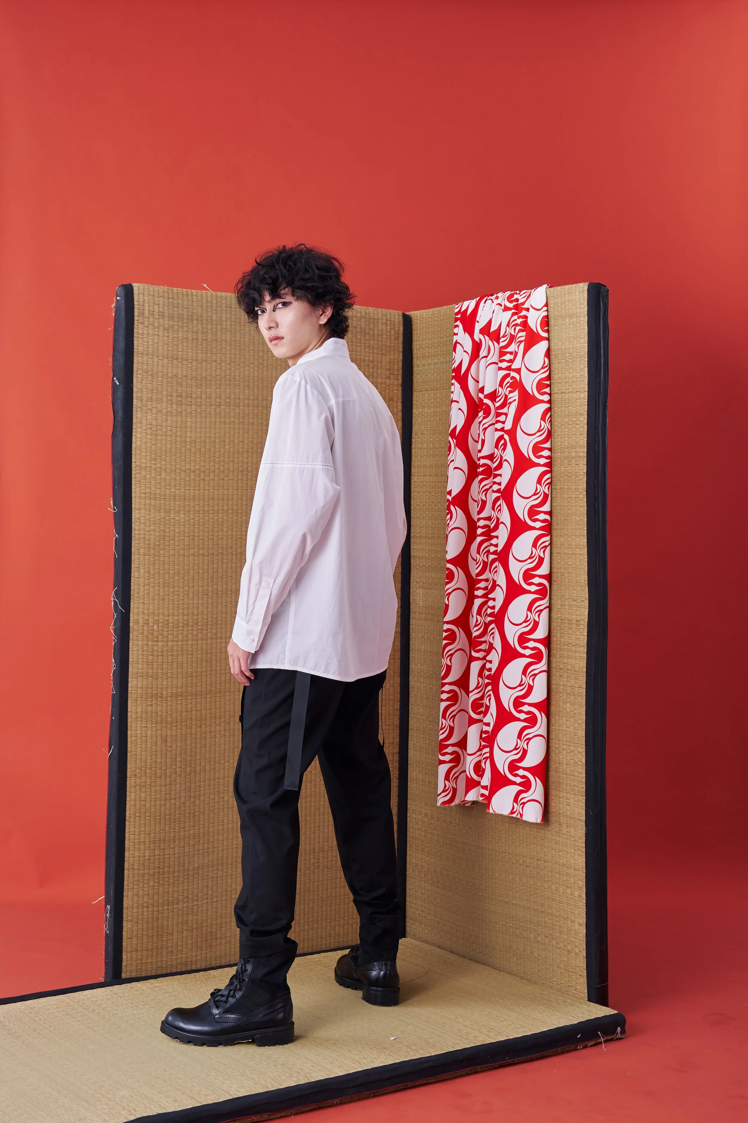 NEW SODMY デモテープ STYLE Deconstructed Collar Tie Shirt (White) — INF - Garment for the